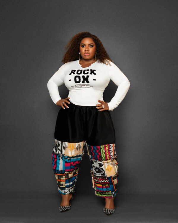 Abike Barrel Pants n Rock On T-shirt