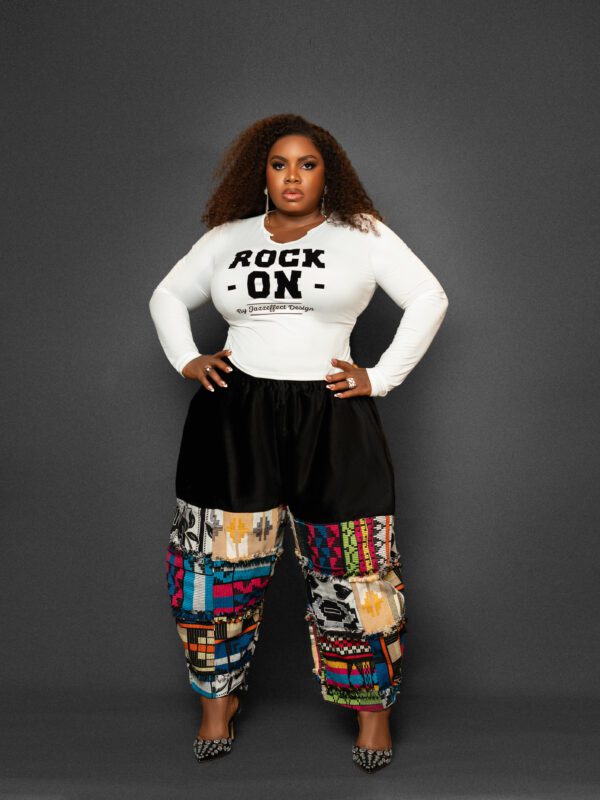 Abike Barrel Pants n Rock On T-shirt